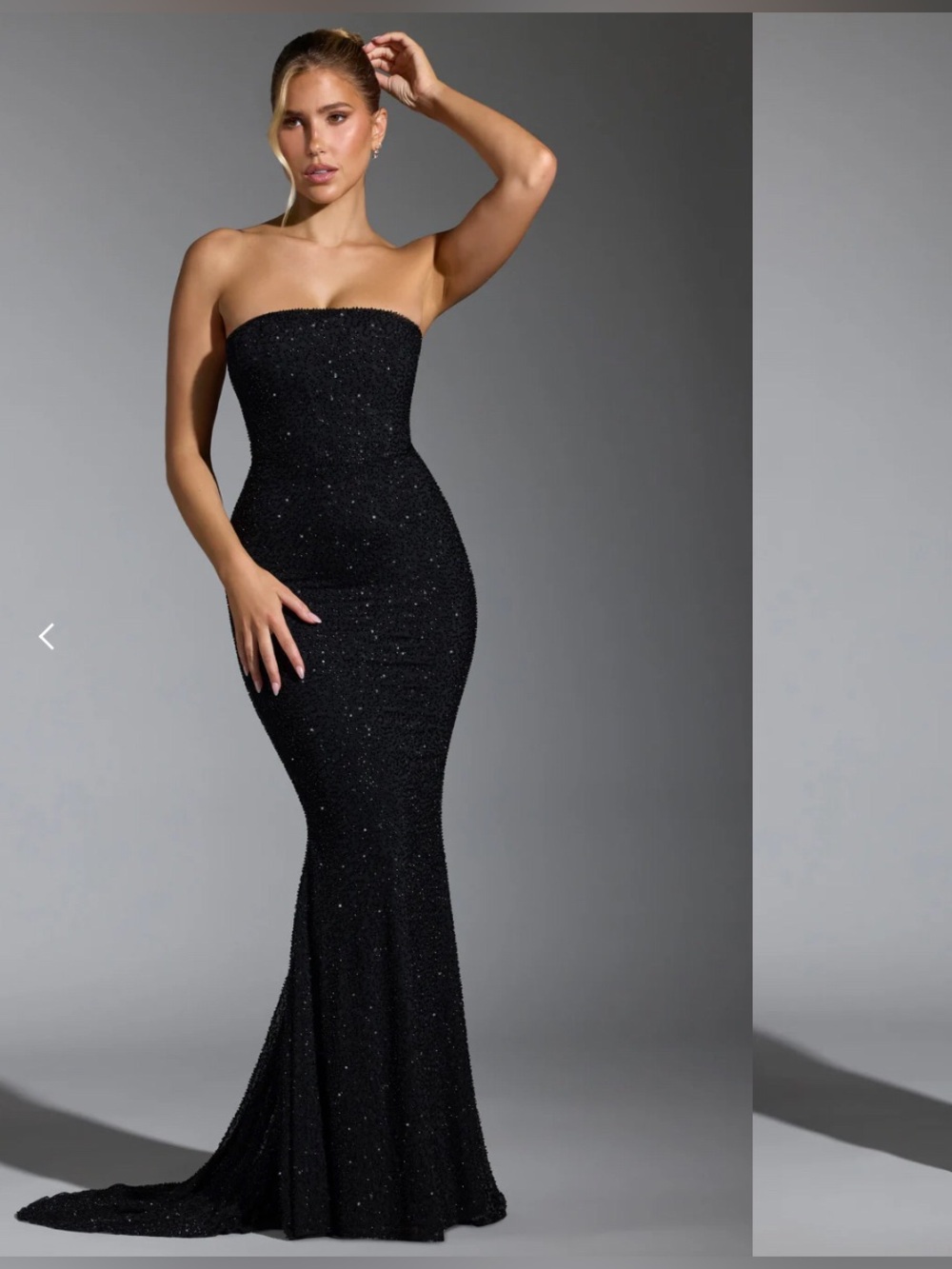 Oh Polly Florentina Embellished Corset Gown in Black
Size US 4